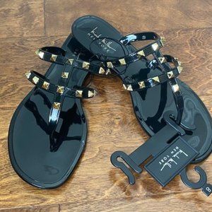 NWT - NICOLE MILLER NEW YORK Studded Jelly Sandals - Size 8